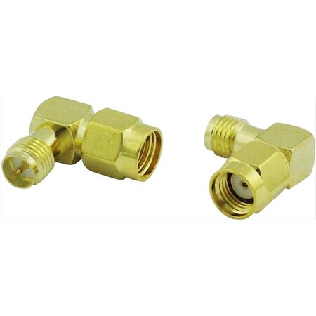 Fivegears RP-SMA Male to RP-SMA Female RF Adapter Right Angle Coax Coaxial Connector FI128416